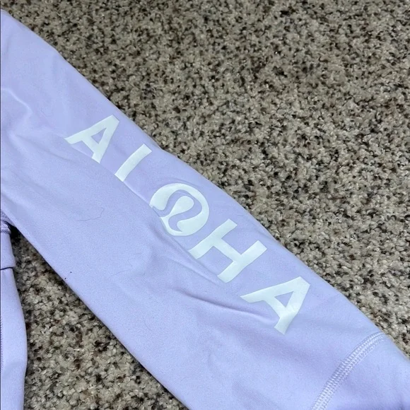 Lavender Zip-Up Jacket with ALOHA Sleeve - Picture 2 of 6